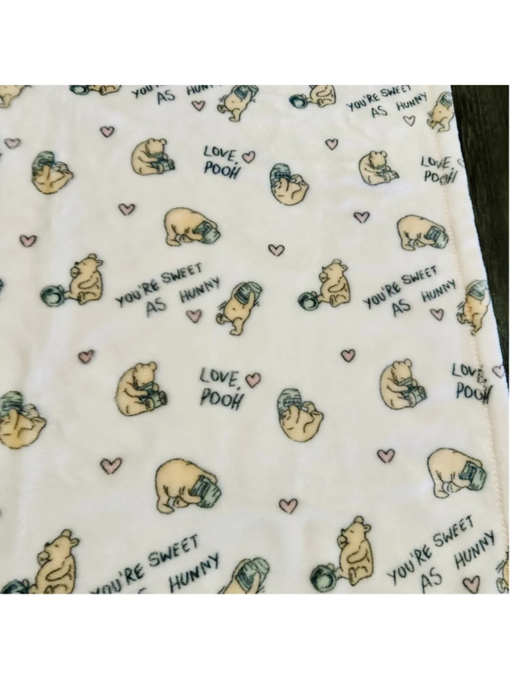Classic Love Pooh Baby Cream Background Blanket 30x40